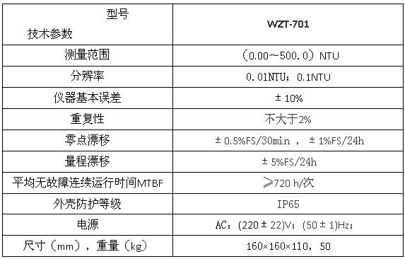 上海雷磁WZT-701型在線濁度監(jiān)測(cè)儀